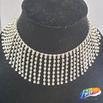 2" Silver Crystal Rhinestone Cupchain Fringe, RF-023