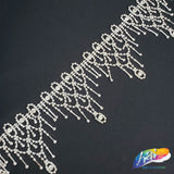3 1/2" Wavy Crystal Rhinestone Fringe, RF-021