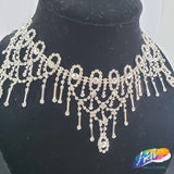 3 1/2" Wavy Crystal Rhinestone Fringe, RF-021