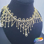 3 1/2" Wavy Crystal Rhinestone Fringe, RF-021