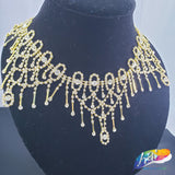 3 1/2" Wavy Crystal Rhinestone Fringe, RF-021