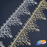 3 1/2" Wavy Crystal Rhinestone Fringe, RF-021
