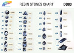 Blue Grey Resin Stones, DD03