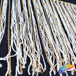 7 1/2" Chainette Fringe with Gold Chain Link
