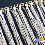 7 1/2" Chainette Fringe with Gold Chain Link