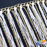 7 1/2" Chainette Fringe with Gold Chain Link