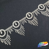2 5/8" Silver Crystal Dreamcatcher Rhinestone Fringe, RF-014