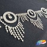 2 5/8" Silver Crystal Dreamcatcher Rhinestone Fringe, RF-014