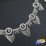 2 5/8" Silver Crystal Dreamcatcher Rhinestone Fringe, RF-014