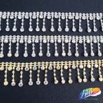 1 1/8" Rhinestone Ball Cupchain Fringe, RF-008