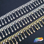 1 1/8" Rhinestone Ball Cupchain Fringe, RF-008