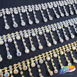 1 1/8" Rhinestone Ball Cupchain Fringe, RF-008