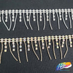1 1/4" Rhinestone Fringe with Ball Chain Link, RF-007