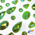 Matte Lime Green AB Resin Stones, SSAB08