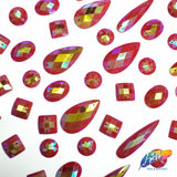 Matte Red AB Resin Stones, SSAB03