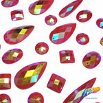 Matte Red AB Resin Stones, SSAB03