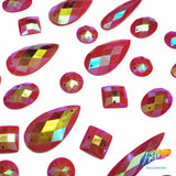 Matte Red AB Resin Stones, SSAB03