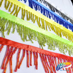 1 3/4" Variegated Beaded Fringe with Bugle & Seed Beads, FR-010