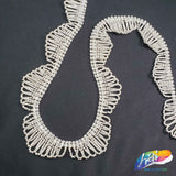 1 1/4" Overlapping Loop Crystal Rhinestone Fringe, RF-002