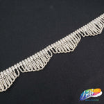 1 1/4" Overlapping Loop Crystal Rhinestone Fringe, RF-002