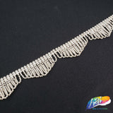 1 1/4" Overlapping Loop Crystal Rhinestone Fringe, RF-002