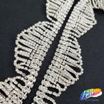 1 1/4" Overlapping Loop Crystal Rhinestone Fringe, RF-002