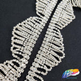 1 1/4" Overlapping Loop Crystal Rhinestone Fringe, RF-002