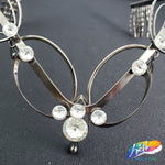 Gunmetal Wire Tiara Base with Crystal Rhinestones