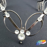 Gunmetal Wire Tiara Base with Crystal Rhinestones
