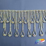 3 3/4" Dangling Loop Rhinestone Fringe, RF-049