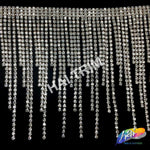 4 1/2" Multi-level Crystal Rhinestone Cupchain Fringe, RF-038