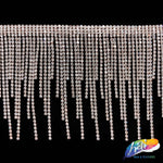 4 1/2" Multi-level Crystal Rhinestone Cupchain Fringe, RF-038