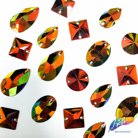 Metallic AB Resin Stones Color F