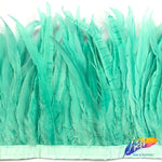 10-12" Natural White Dyed Coque Fringe (1/4 Yard)