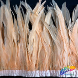 10-12" Natural White Dyed Coque Fringe (1/4 Yard)