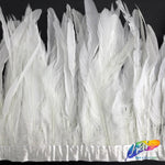 Natural White Dyed Coque Fringe (1/4 Yard)
