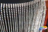 16" Rhinestone Cupchain Fringe (Sold By Piece - 36 inches), RF-040