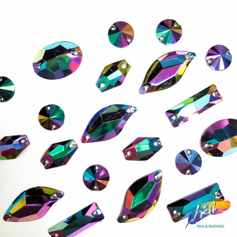 Metallic AB Resin Stones Color C