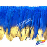 6-8" Goose Fringe with Metallic Tips (1 Yard)
