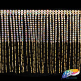 3 7/8" Rhinestone Cupchain Fringe with Ball Chain Strip, RF-047