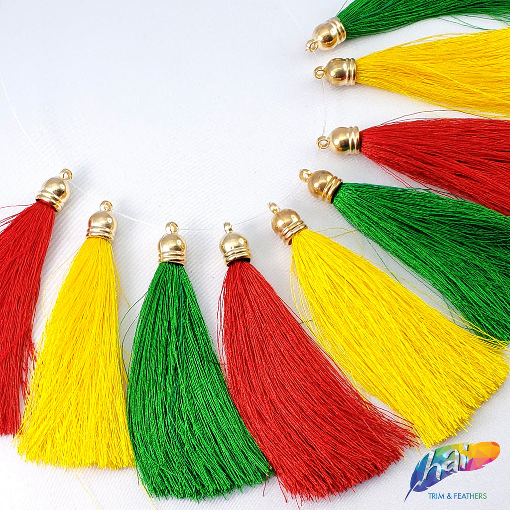 7-1/4 Gold Tassels for Costume, Home Decor by 1 pc, TR-11322