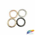 1" Flat Metal Carved O Rings