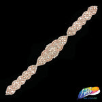 Pearl Beaded Rhinestone Motif Applique, PRA-003