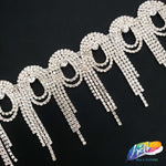 3" Swirl Crystal Rhinestone Fringe, RF-050