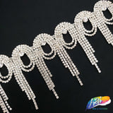 3" Swirl Crystal Rhinestone Fringe, RF-050
