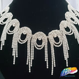 3" Swirl Crystal Rhinestone Fringe, RF-050
