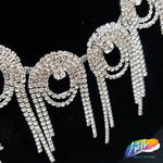 3" Swirl Crystal Rhinestone Fringe, RF-050