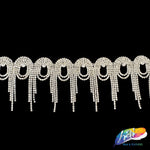 3" Swirl Crystal Rhinestone Fringe, RF-050