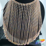 Rhinestone Cupchain Fringe with Teardrop Stones, RF-043