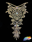 Crystal Rhinestone Motif Applique on Metal Setting, 91370